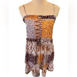 Les Soeurs Womens Dress Floral Patchwork Spaghetti Strap Size Medium Cottagecore